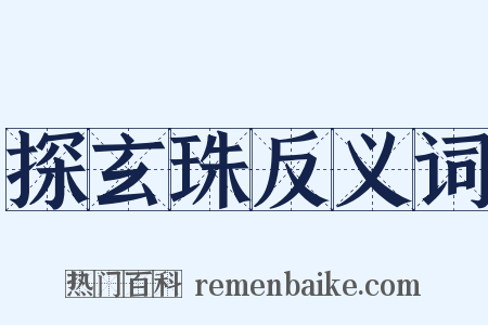 探玄珠反义词是什么意思的图片